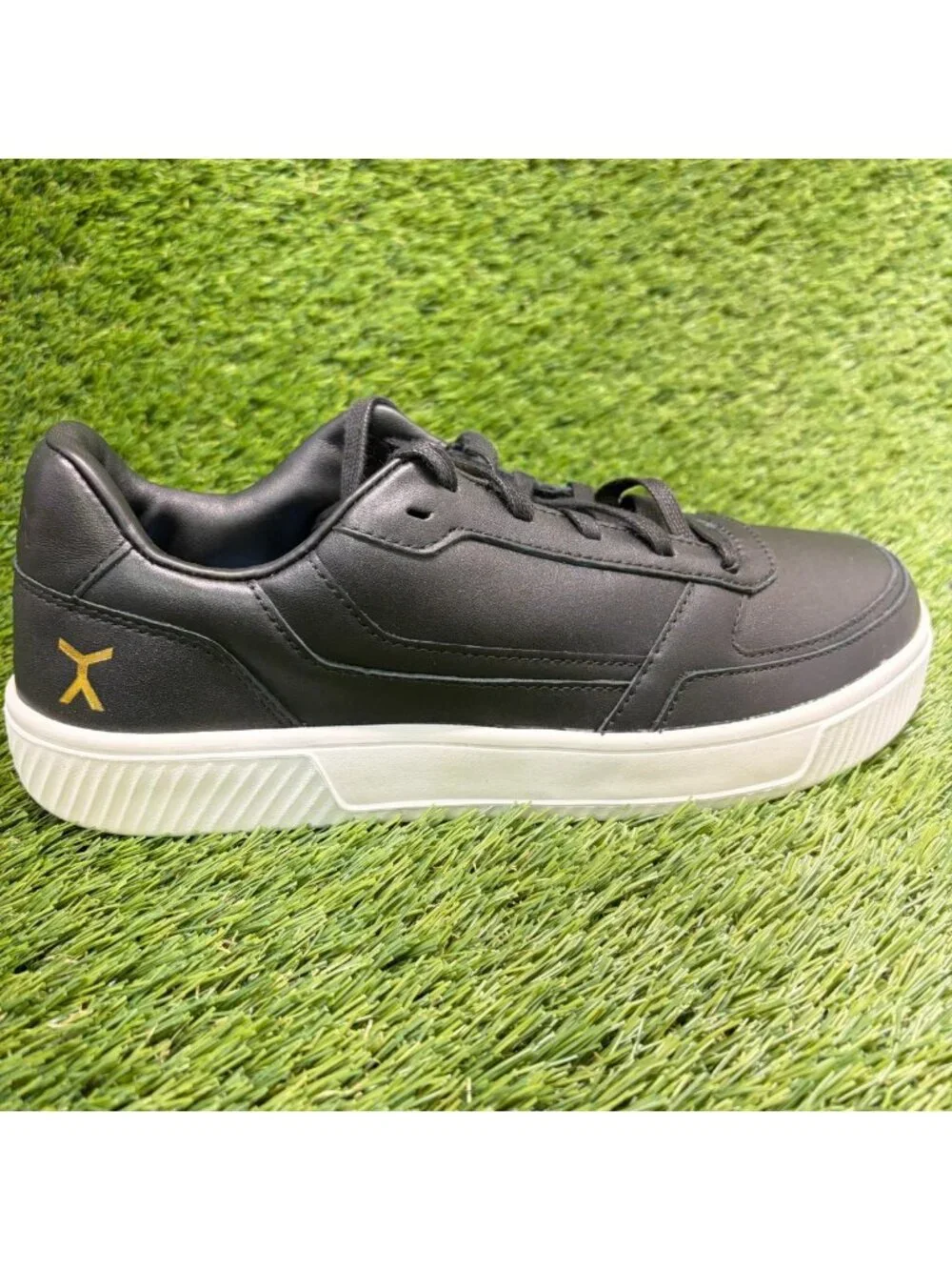 Flux Footwear Adapt Leather Trainer Black Mens Size 10 Athletic Shoes Sneakers